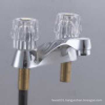 Brass Double Handle Kitchen Faucet